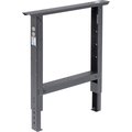 Global Industrial Adjustable Height Leg For 30 Bench, 29 to 35, Black 249507BK